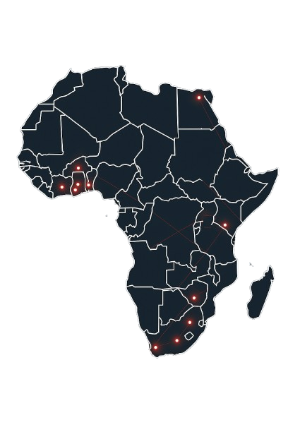 BlackByte's network across Africa